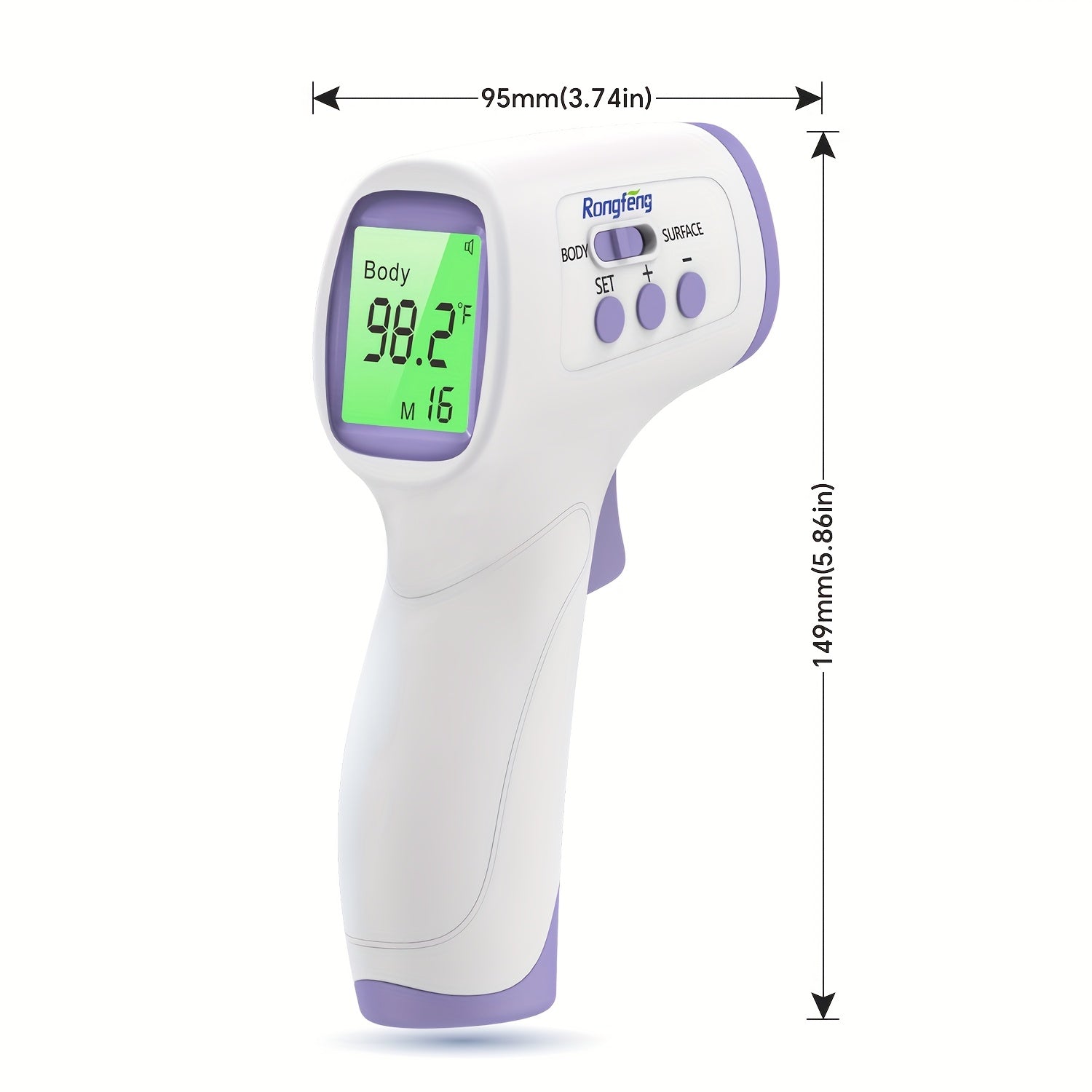 No-Touch Forehead Thermometer For Adults And Kids, Digital Thermometer With Fever Alarm, 3 Backlit And 32 Memories Fast Accurate Results, Easy For All Ages, Basal Thermometer