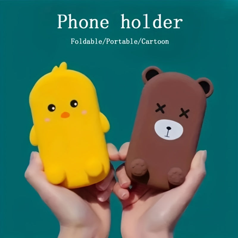 Cute Cartoon Animal Foldable Phone & Tablet Stand - Convenient Charging Holder for Desktop Use