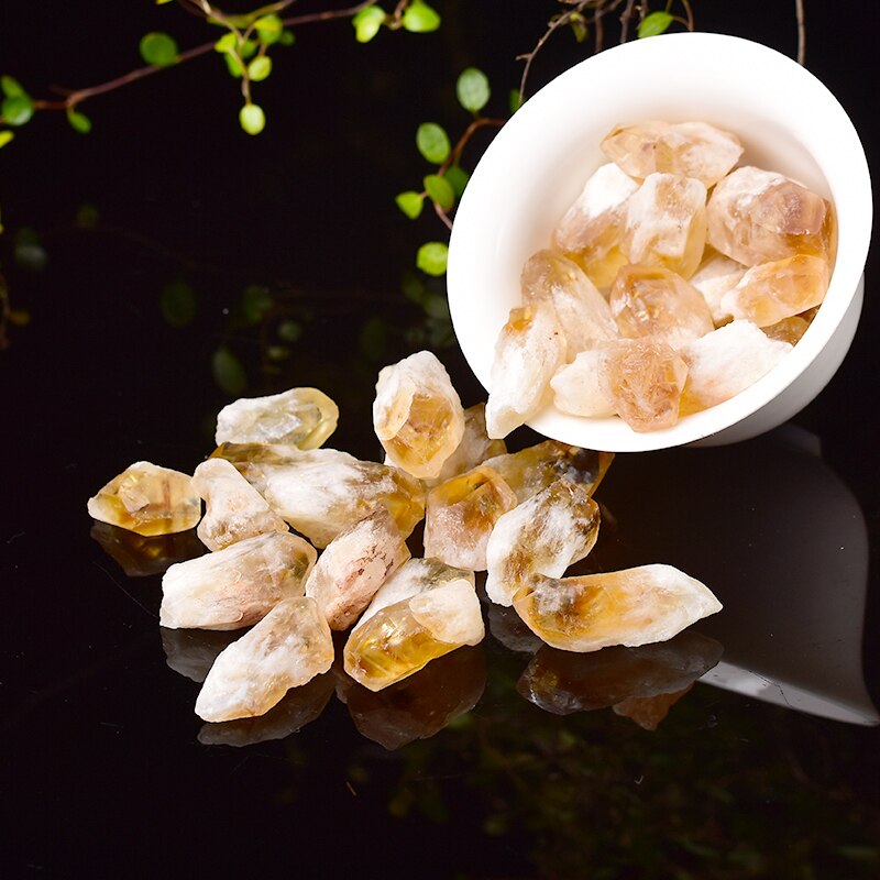 Natural Citrine Crystal Point Natural Quartz Raw Crystals Rock Mineral Specimen Energy Healing Stone Ornaments Home Decoration