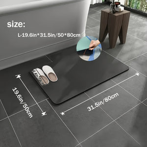 Super Absorbent Diatom Mud Bathroom Mat - Quick-Drying, Non-Slip Water-Absorbing Floor Mat, Soft And Comfortable, Suitable for Bathrooms, Showers, Laundry Rooms, Bedrooms, Living Rooms, Door Mats, Kitchen Mats, Machine Washable, Hand Washable.