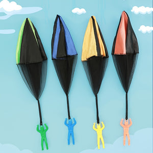 1Pc Set Tangle Parachute Figures Hand Throw Soliders Square Outdoor  Flying Toys