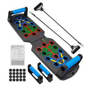 1pc Home Foldable Push Up Board, Multifunctional 28 Hole Fitness Board, Suitable For Physical Exercise, Chest Muscle Exercise, Strength Training Equipment