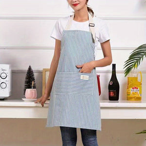 Wholesale Cotton Linen Apron with Stripes, One Pack