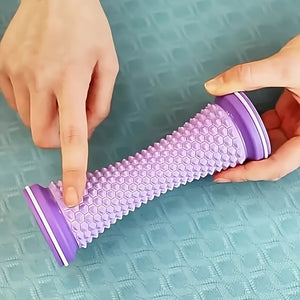 Purple Deep Tissue Foot Massage Roller with Textured Surface & Purple Massage Beads - for, Arch, and Muscle - Perfect for Feet, Legs, and Ha
