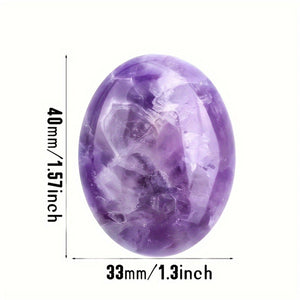 Natural Crystal Various Oval Palm Stones,Used For Alleviating Anxiety Pocket Massage Worry Stone,Natural Polishing Energy Stone Crystal Decor