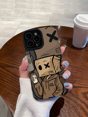 Drink Milk Tea Boy Case Dirty Resistant For IPhone 14/14Plus/14Pro/14ProMax,iPhone 13/13Pro/13ProMax,iPhone 12/12Pro/12ProMax,iPhone 11/11Pr