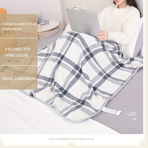 1pc Wearable Blankets Shawl Blanket Flannel Lazy Casual Office Blanket