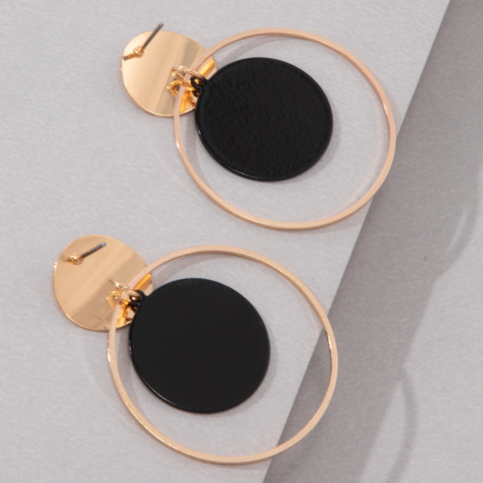 Trendy Personality Simple Creative Disc Geometric Metal Sequins Dangle Earrings Alloy Jewelry Delicate Female Gift