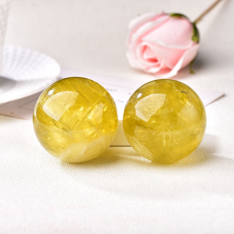 1PC Natural Topaz Ball Fashion Quartz Crystal Ball Gem Natural Stone Fecoration Home Decoration Healing Mineral DIY Gift