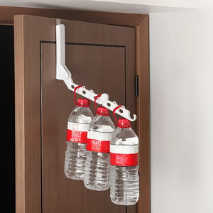 1pc Folding Clothes Drying Rack, Portable Over-The-Door Hook Hanger, Space-Saving Wardrobe Balcony Bathroom Clothes Hanging Rack Accessory f