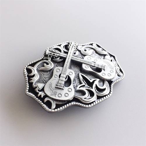 Western Zinc alloy Leather Belt Buckle Guitar Country Music Hot Shape Pattern US Local Shipping