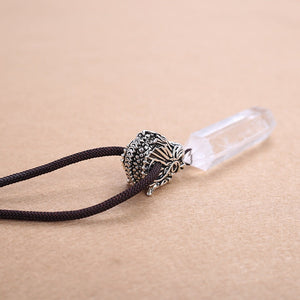 Natural beautiful Necklace Great Clear Crystal Wands Point