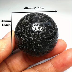 1pc Natural Volcanic Stone Ball Crystal Ball For Home Decoration - Black Natural Quartz Ball 40mm