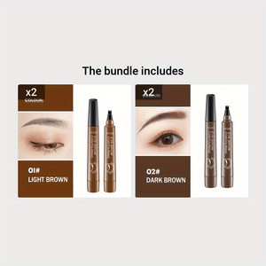 Flawless Waterproof Eyebrow Pen: Microblading Precision, 5 Shades, Natural & Long-Lasting Look, Suitable for All Skin Types