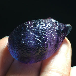Natural Hand carved Rainbow fluorite hedgehog，quartz crystal，fluorite hedgehog，Fluorite animal crystal healing skull 1PC