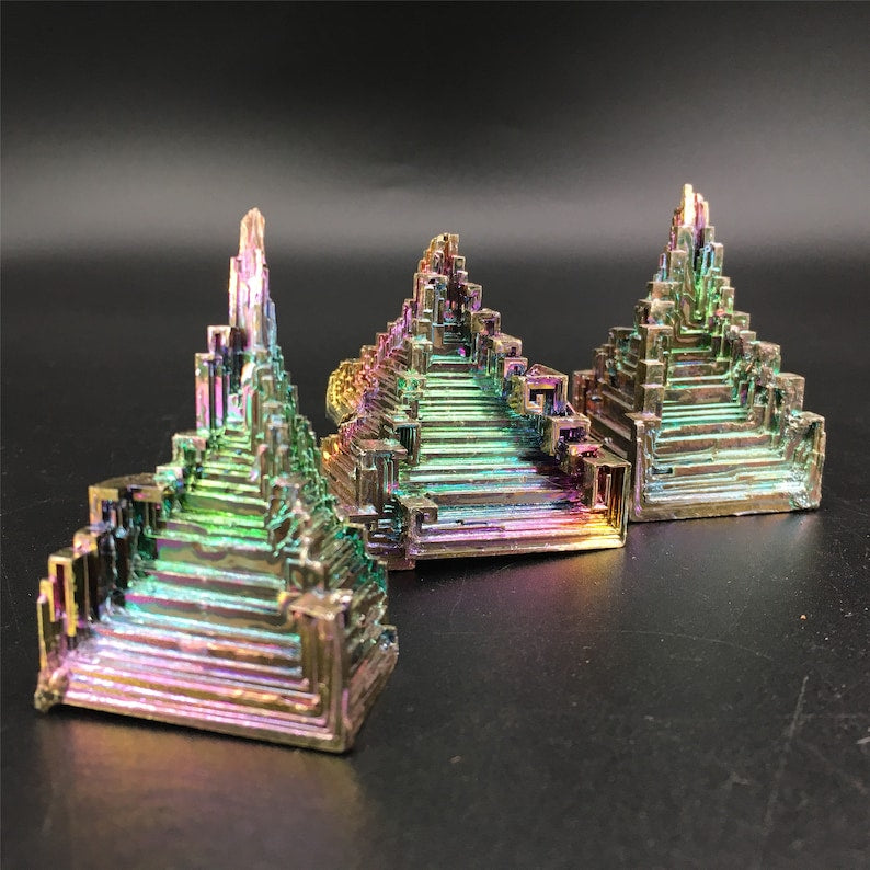 1pc 80g+ Rainbow Bismuth ore geode Crystal Quartz titanium mineral point, Home decoration, mineral specimen,Reiki healing