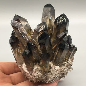 1PC Natural Smoky Quartz crystal Cluster,crystal VUG,Mineral samples,Home decoration,Crystal collection,Degaussing stone,Reiki healing 420g+