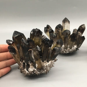 1PC Natural Smoky Quartz crystal Cluster,crystal VUG,Mineral samples,Home decoration,Crystal collection,Degaussing stone,Reiki healing 420g+