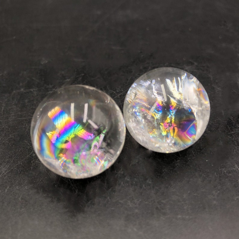 10PCS Natural Clear Quartz Crystal Sphere Rainbow Crystal Ball,Crystal Carving,Crystal healing,Home Decoration 200g+