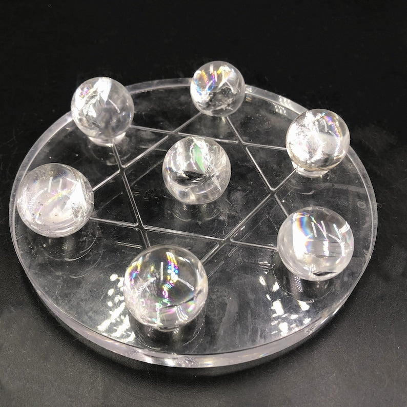 10PCS Natural Clear Quartz Crystal Sphere Rainbow Crystal Ball,Crystal Carving,Crystal healing,Home Decoration 200g+