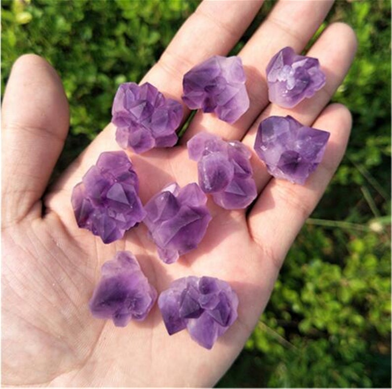 10PC Natural Amethyst specimen，Amethyst gravel，quartz crystal，Amethyst specimen，crystal healing