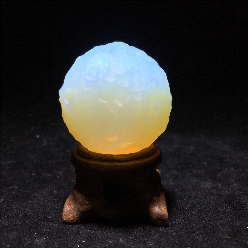 1pc Opalite Quartz Moon,Crystal Moon,Mineral samples,Crystal carving,Reiki Healing,Crystal collection,home decoration,Crystal Gift 80g+
