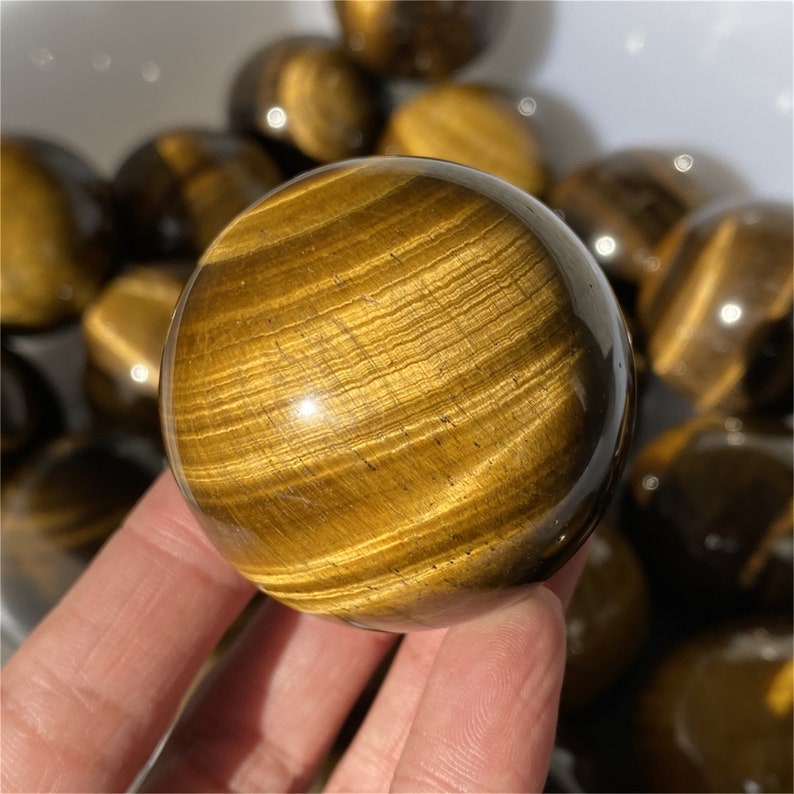 45mm+ Natural Tiger eyes Sphere，Divination，Quartz Crystal Ball，Tiger eyes ball by hand，Crystal Healing Divination ball Gift