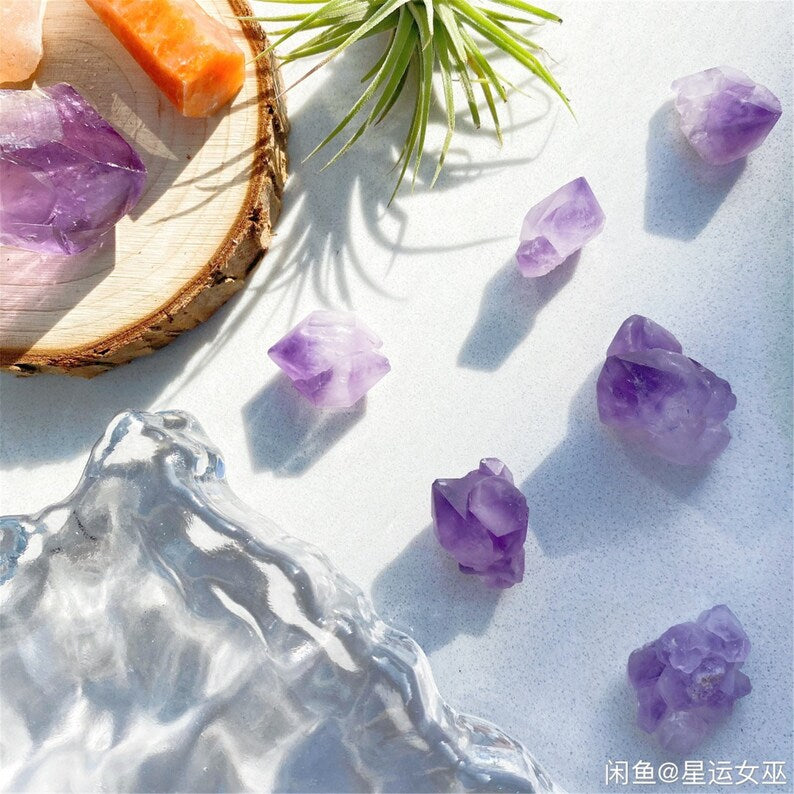 10PC Natural Amethyst specimen，Amethyst gravel，quartz crystal，Amethyst specimen，crystal healing