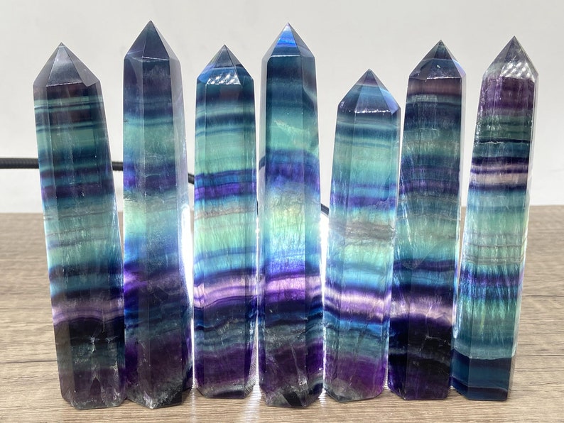 4'' Natural Hand carved Elixir Rainbow fluorite obelisk, Quartz Crystal,Festival gift，crystal bottle obelisk,crystal Healing,crystal Wand