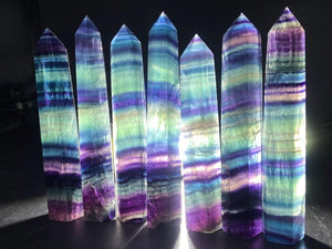 4'' Natural Hand carved Elixir Rainbow fluorite obelisk, Quartz Crystal,Festival gift，crystal bottle obelisk,crystal Healing,crystal Wand