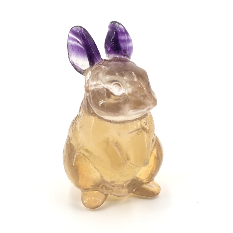 2pcs Natural Fluorite Rabbit,Quartz Crystal Rabbit,Quartz Crystal Animals,Crystal Carving,Home decoration,Crystal healing,Crystal gifts 50g+