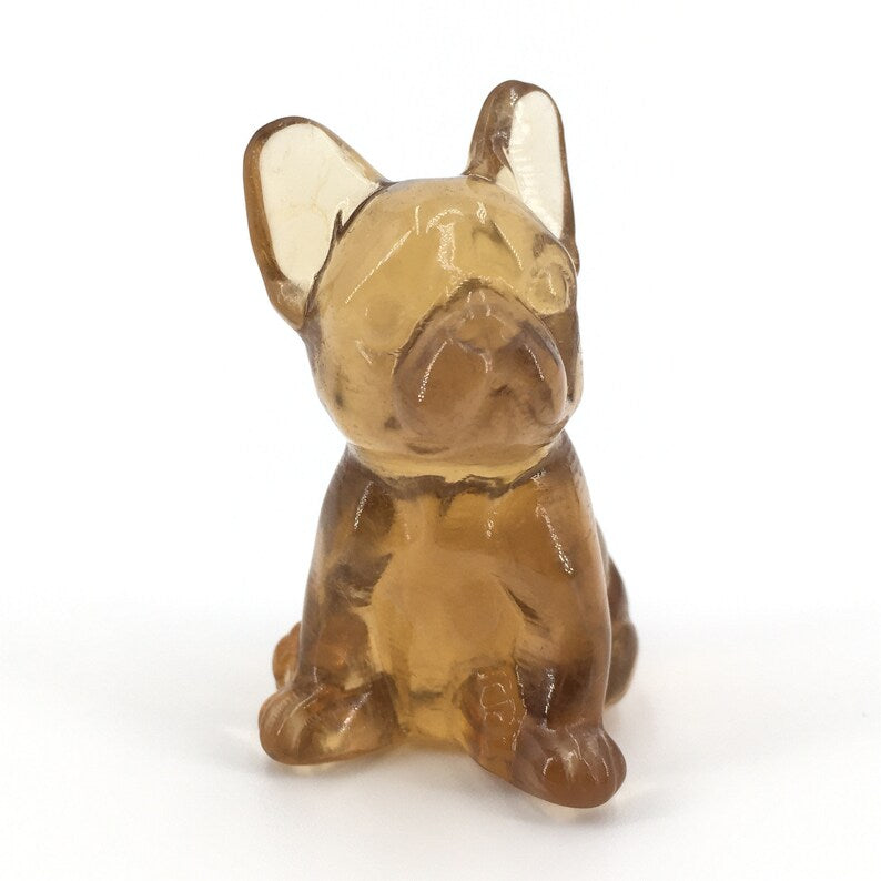 1pc Natural Fluorite Bulldog,Quartz Bulldog,Quartz Crystal Animals,Rock,Crystal Carving,Home decoration,Crystal healing,Crystal gifts 30g+