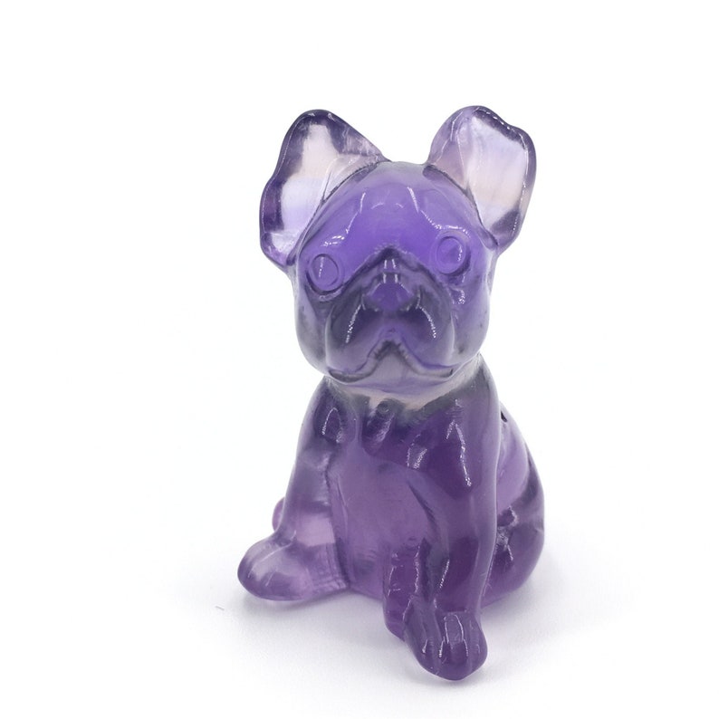 1pc Natural Fluorite Bulldog,Quartz Bulldog,Quartz Crystal Animals,Rock,Crystal Carving,Home decoration,Crystal healing,Crystal gifts 30g+