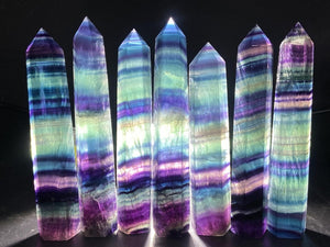 4'' Natural Hand carved Elixir Rainbow fluorite obelisk, Quartz Crystal,Festival gift，crystal bottle obelisk,crystal Healing,crystal Wand