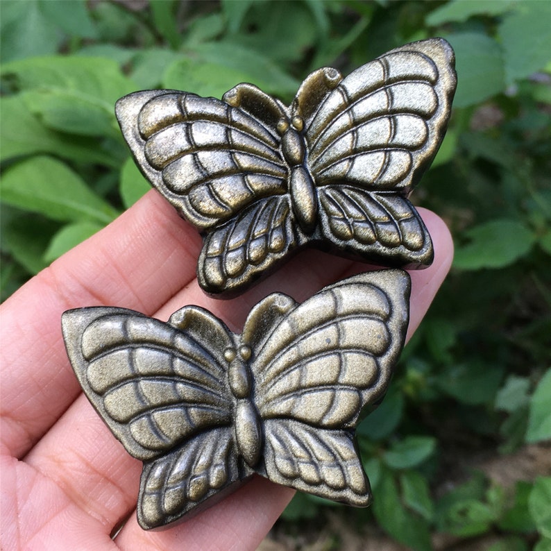 1PC Natural Golden Obsidian Butterfly,Quartz Crystal Butterfly,Crystal Carved,Mineral samples,Home Decoration,Reiki heal,Crystal Gifts 15g+