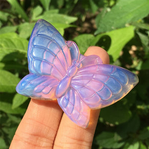 1PC Pink Opalite Butterfly,Quartz Crystal Butterfly,Crystal Carved,Rock,Mineral samples,Home Decoration,Reiki healing,Crystal Gifts 15g+