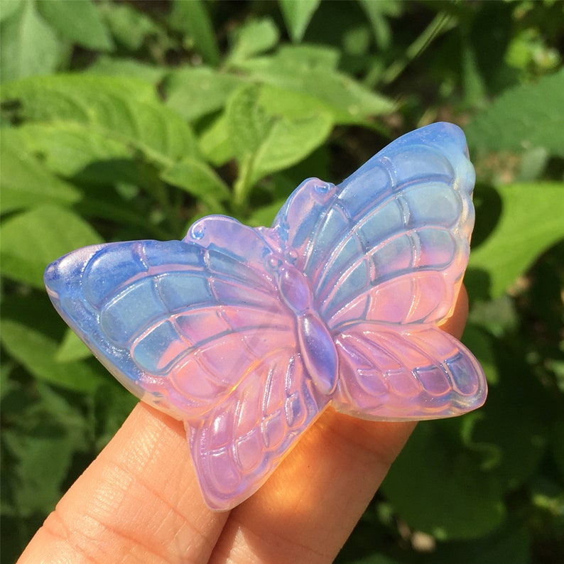 1PC Pink Opalite Butterfly,Quartz Crystal Butterfly,Crystal Carved,Rock,Mineral samples,Home Decoration,Reiki healing,Crystal Gifts 15g+