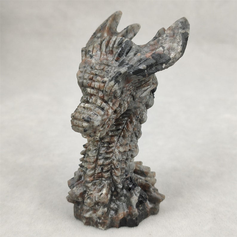 1PC Natural Yooperlite Dragon,Quartz Crystal Dragon,Mineral Specimen,Rock,Crystal Gift,Home Decoration,Crystal Sculpture,Reiki Healing 95g+