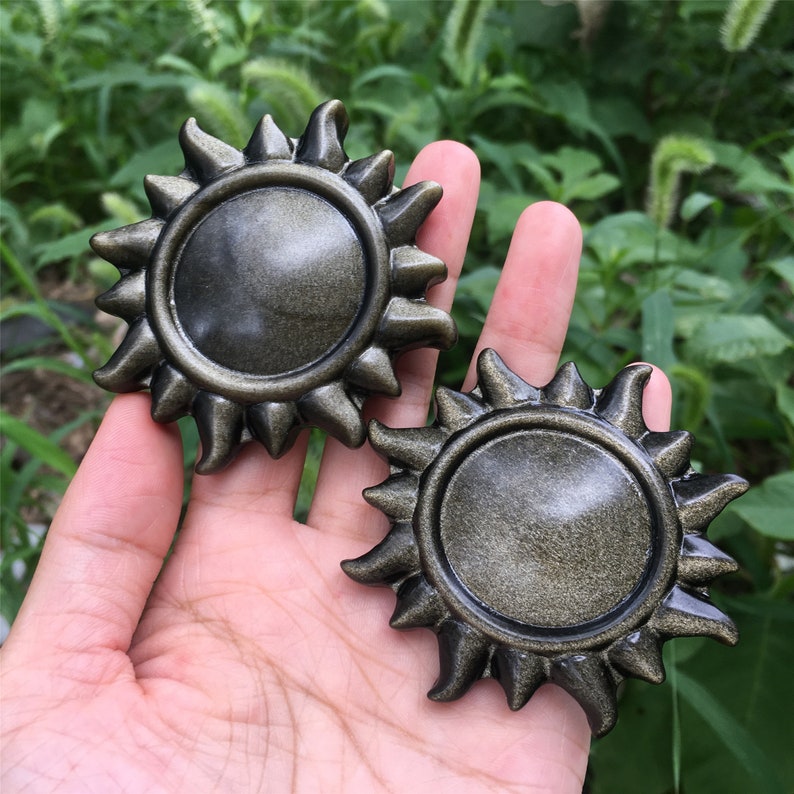 1PC Natural Gold Obsidian Sun,Quartz Crystal Sun,Home Decoration,Crystal Carving,Rock,Stone,Mineral Samples,Reiki Healing,Crystal Gifts 30g+