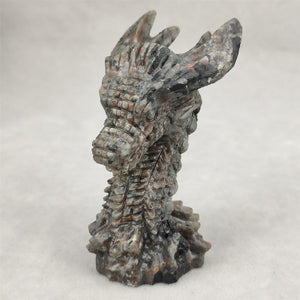 1PC Natural Yooperlite Dragon,Quartz Crystal Dragon,Mineral Specimen,Rock,Crystal Gift,Home Decoration,Crystal Sculpture,Reiki Healing 95g+