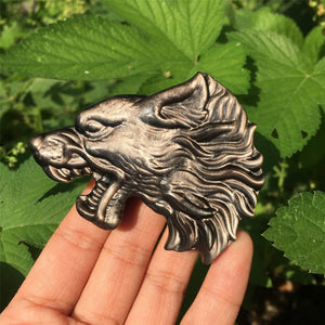 1PC Natural Silver Sheen Obsidian Wolf,Quartz Crysatl Wolf,Crystal Animal,Crystal Healing,Mineral Specimen,Hand Carving,Crystal Gifts 60g+