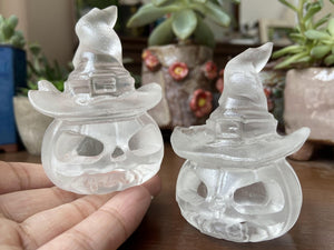 3'' Halloween crystal pumpkin lamp，Hand-carved White melting stone pumpkin，quartz crystal，crystal pumpkin，Crystal lamp base（USB port）