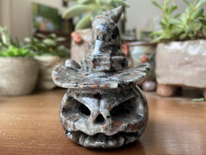 3'' Natural Hand carved flames stone pumpkin，crystal skull，quartz crystal，crystal pumpkin Flurescent lamp