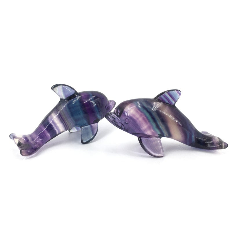1PC Natural Fluorite Dolphin,Quartz Crystal Dolphin,Crystal Carved,Rock,Mineral Samples,Home Decoration,Reiki Healing,Crystal Gifts 30g+