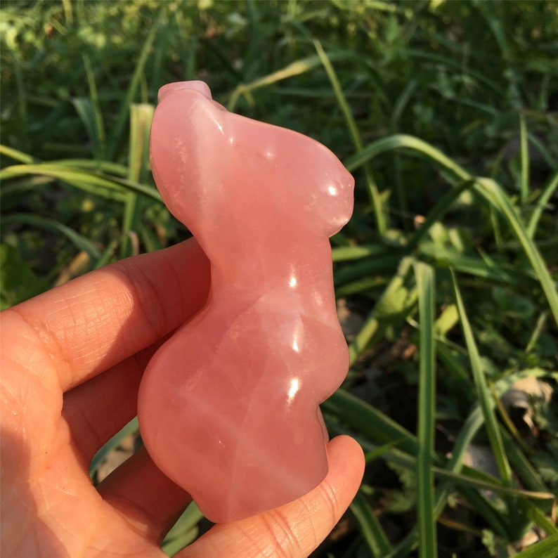 1PC Natural Rose Crystal Plus Size Goddess,Quartz Model,Crystal Healing,Home Decoration,Crystal Carving,Mineral Specimen,Crystal Gifts 180g+