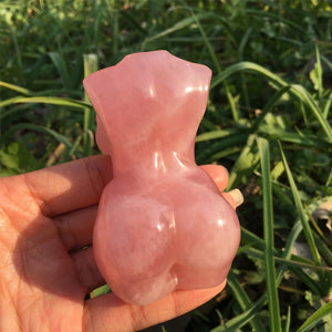 1PC Natural Rose Crystal Plus Size Goddess,Quartz Model,Crystal Healing,Home Decoration,Crystal Carving,Mineral Specimen,Crystal Gifts 180g+