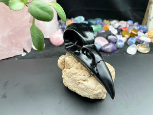 Obsidian Skull,Crystal Carving, Handmade Jewelry, Home Decor, Healing Crystals and Stones E022615