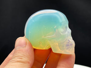 Opalite Crystal Skull Figurine,Crystal Skull Sculpture,Home Decor, Skull Decor E022907