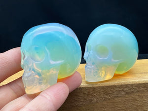 Opalite Crystal Skull Figurine,Crystal Skull Sculpture,Home Decor, Skull Decor E022907