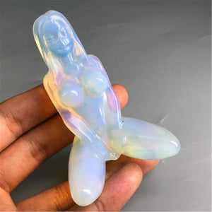 1pc Opalite Yoga Goddess Body Model,Quartz Crystal Body,Crystal Sculpture,Crystal Energy,home decoration,Reiki healing,crystal gifts